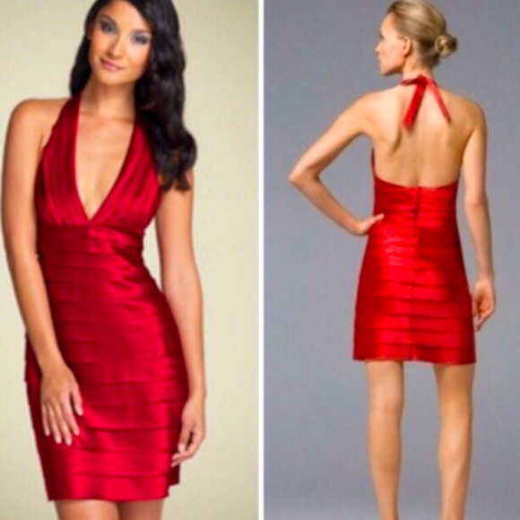 satin bandage dress